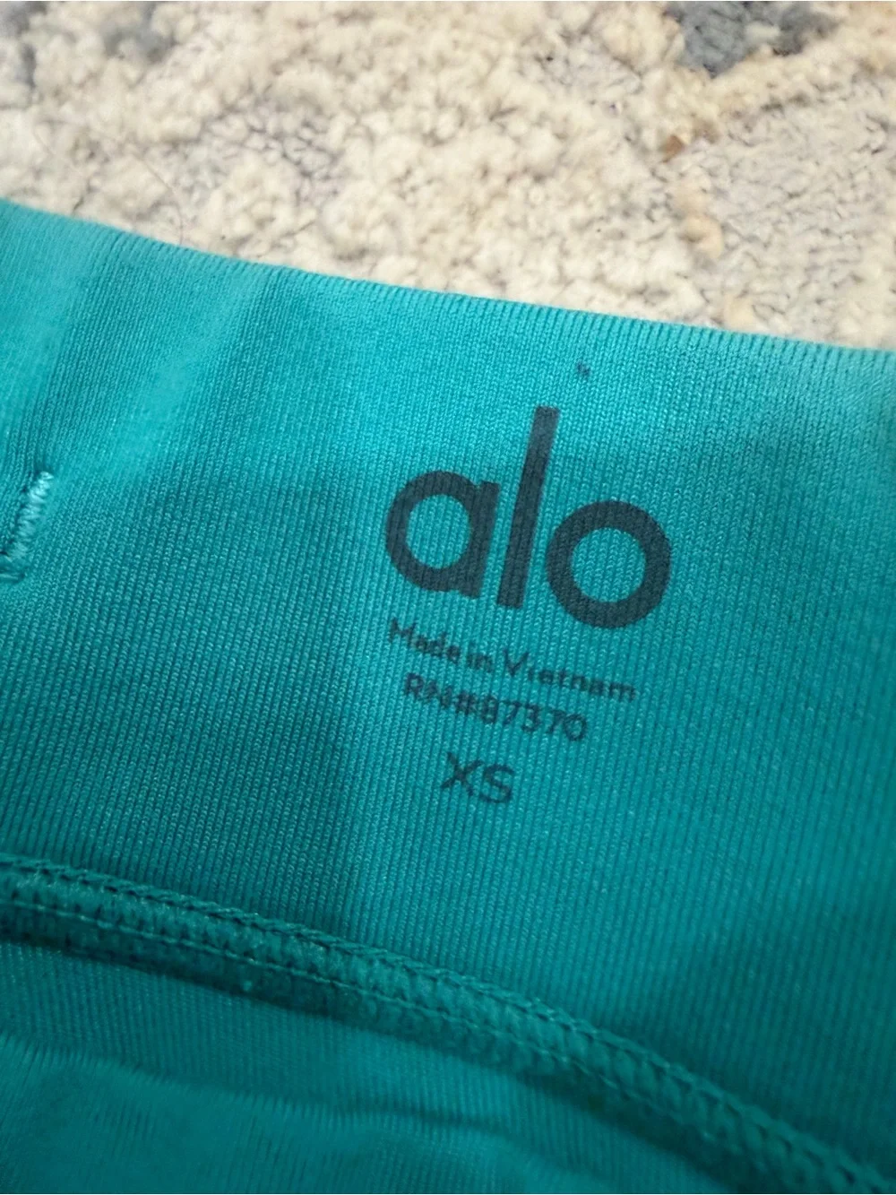 ALO Yoga XS Teal Drawstring Active Leggings